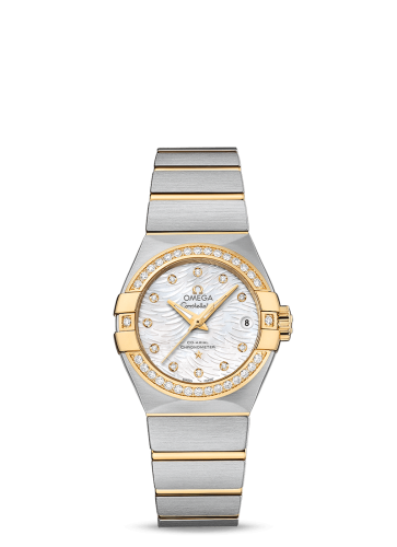 Omega Constellation Co-Axial 27 Brushed Stainless Steel / Yellow Gold / Diamond / MOP